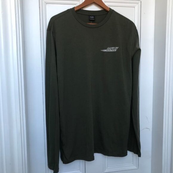 NWT OAKLEY Long Sleeve Men's Green Large Shirt - Picture 2 of 5